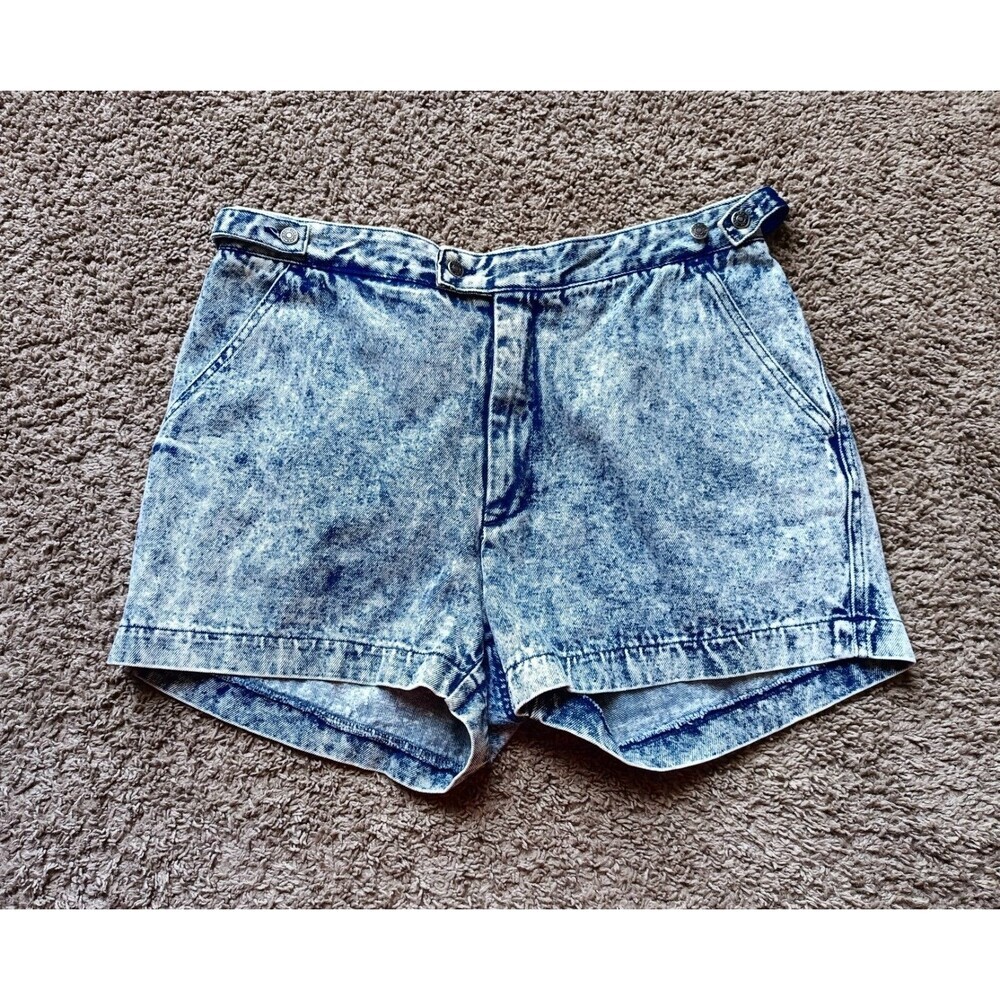Vintage Club Champ Denim Shorts Women's Size 38 High Waisted Acid Wash